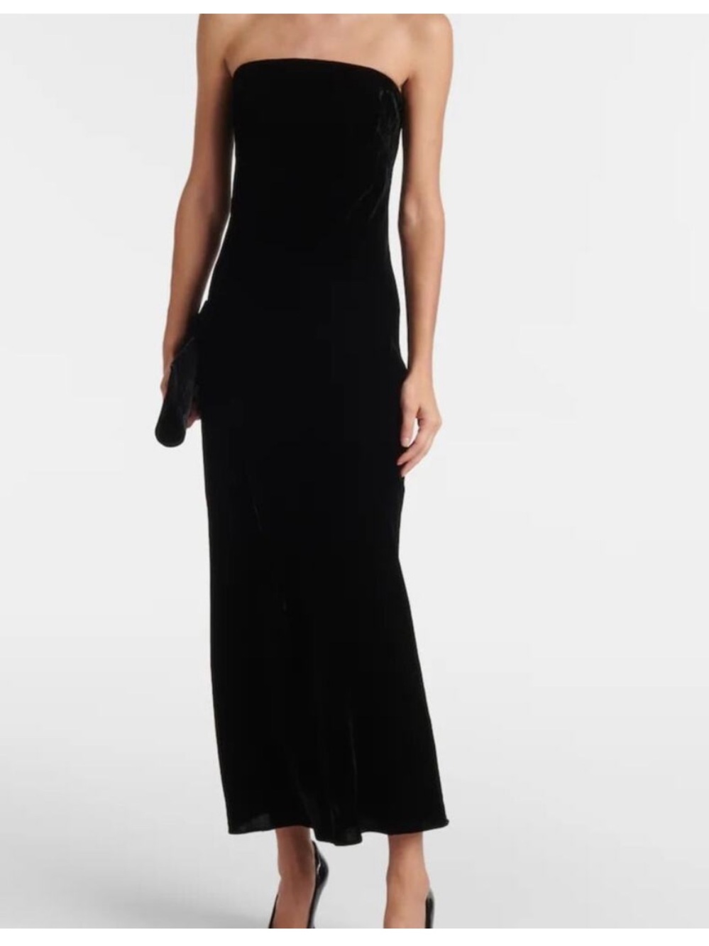 Veronica Beard Flora bustier Black Velvet Midi dress Sz 10